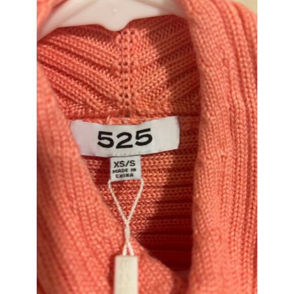 Anthropologie 525 Twist shrug front long sleeve ribbed knit crop sweater sz XS/S - Picture 6 of 12